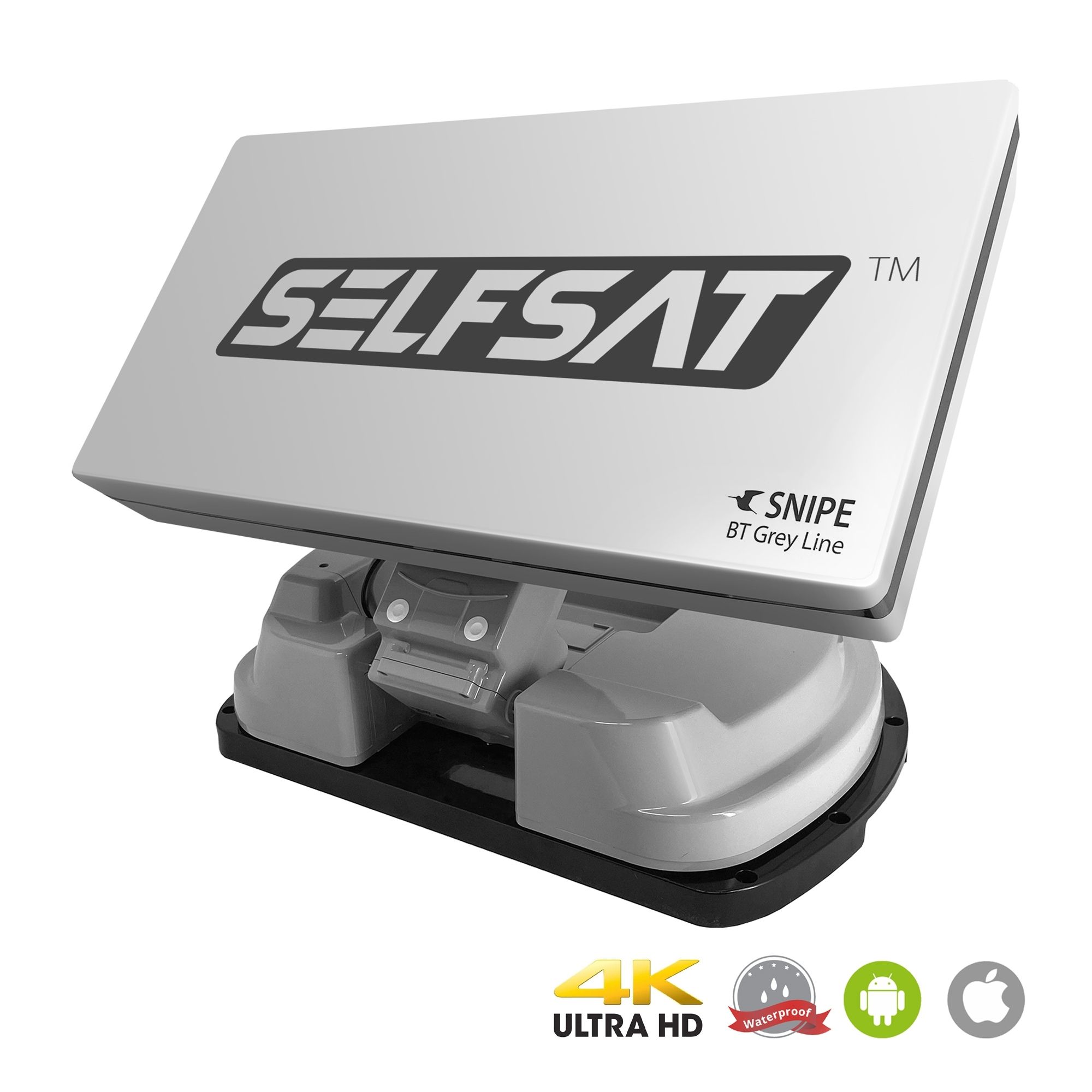 Selfsat SNIPE 3 BT Grey Line Single  - automatische Camping Antenne  incl. iOS / Android Steuerung