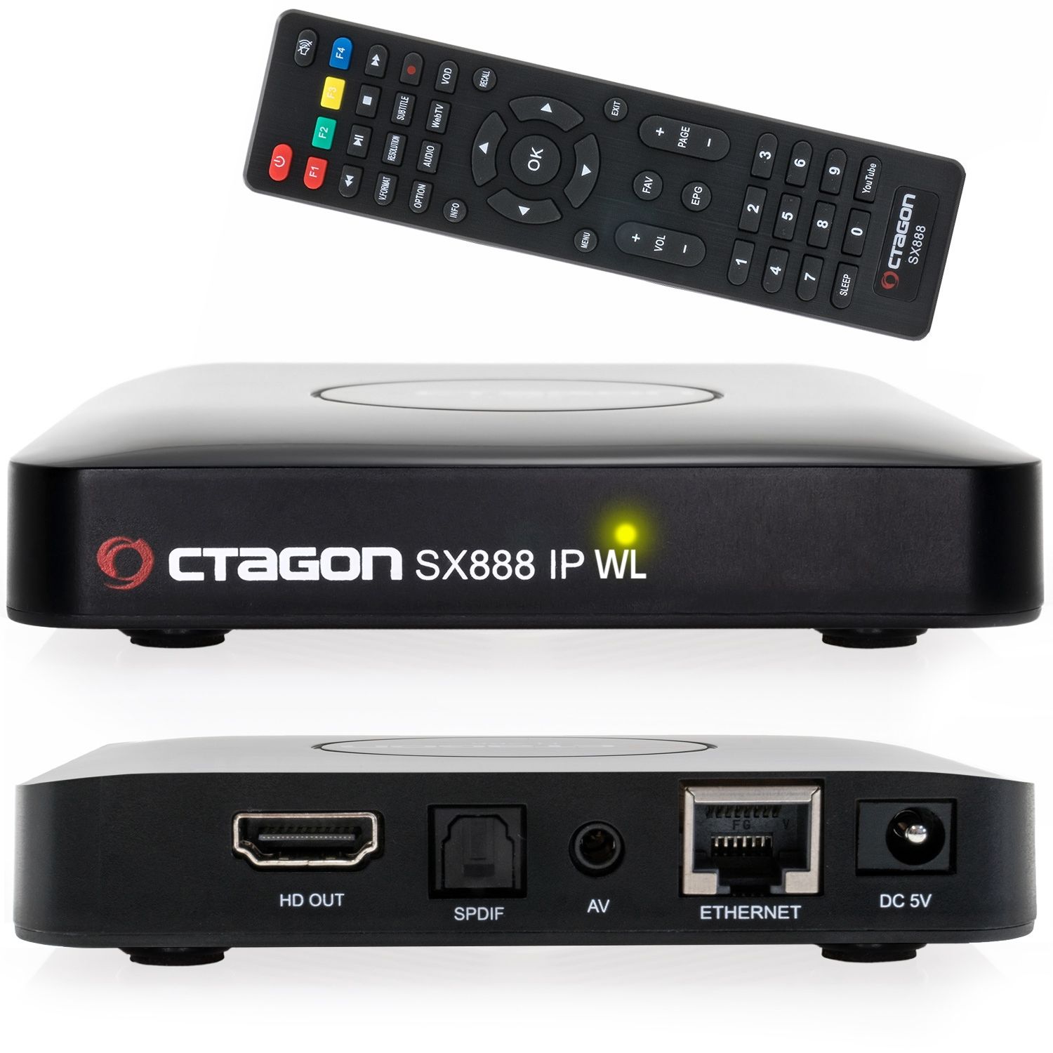 Octagon SX888 WL Wifi  IP HEVC Full HD LAN USB H.265 IPTV m3u VOD Stalker Xtream Multimedia Box