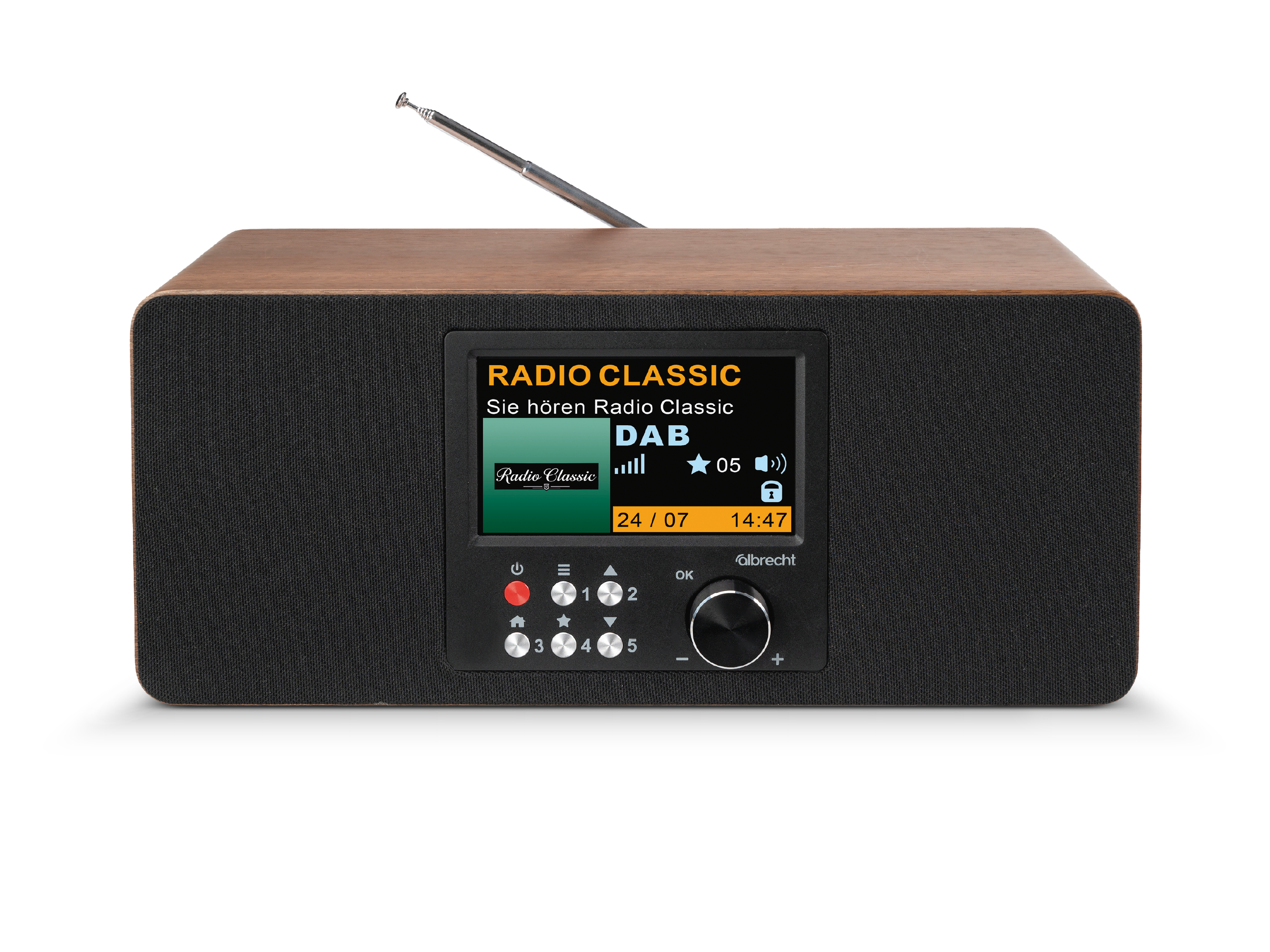 Albrecht DR864 Seniorenradio Stereo DAB+/UKWGroßes 4,3" Farbdisplay, ASA, 2 x 5 Watt