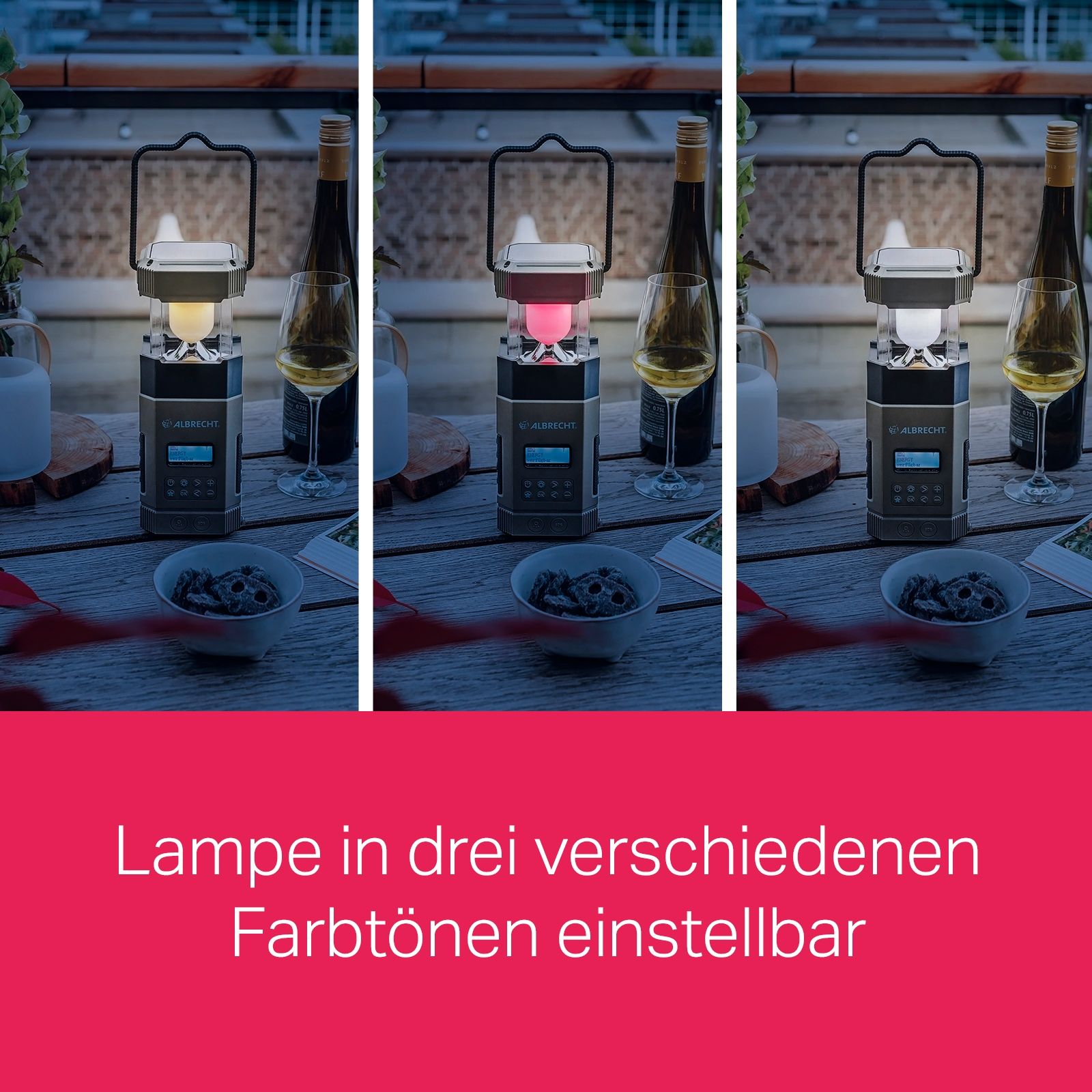 Albrecht DR 114 DAB+ Outdoor-Radio mit Camping-Lampe, UKW, SOS, Taschenlampe, Solar, PowerBank