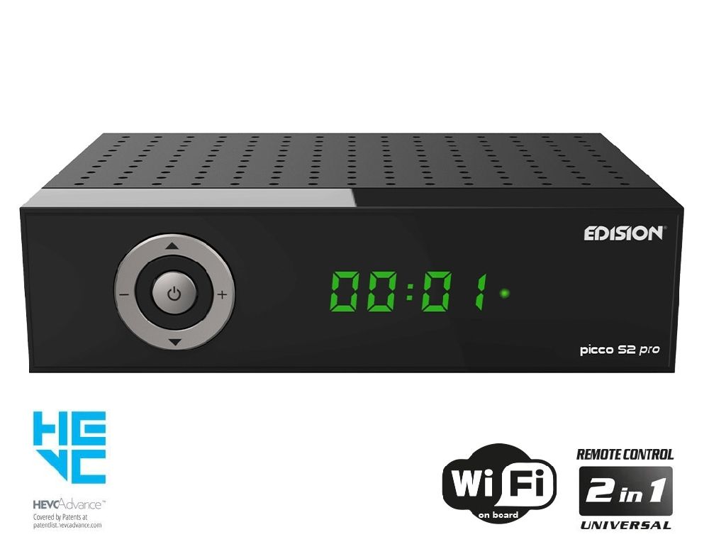 Edision picco S2 pro Full HD SAT Receiver mit WLAN schwarz