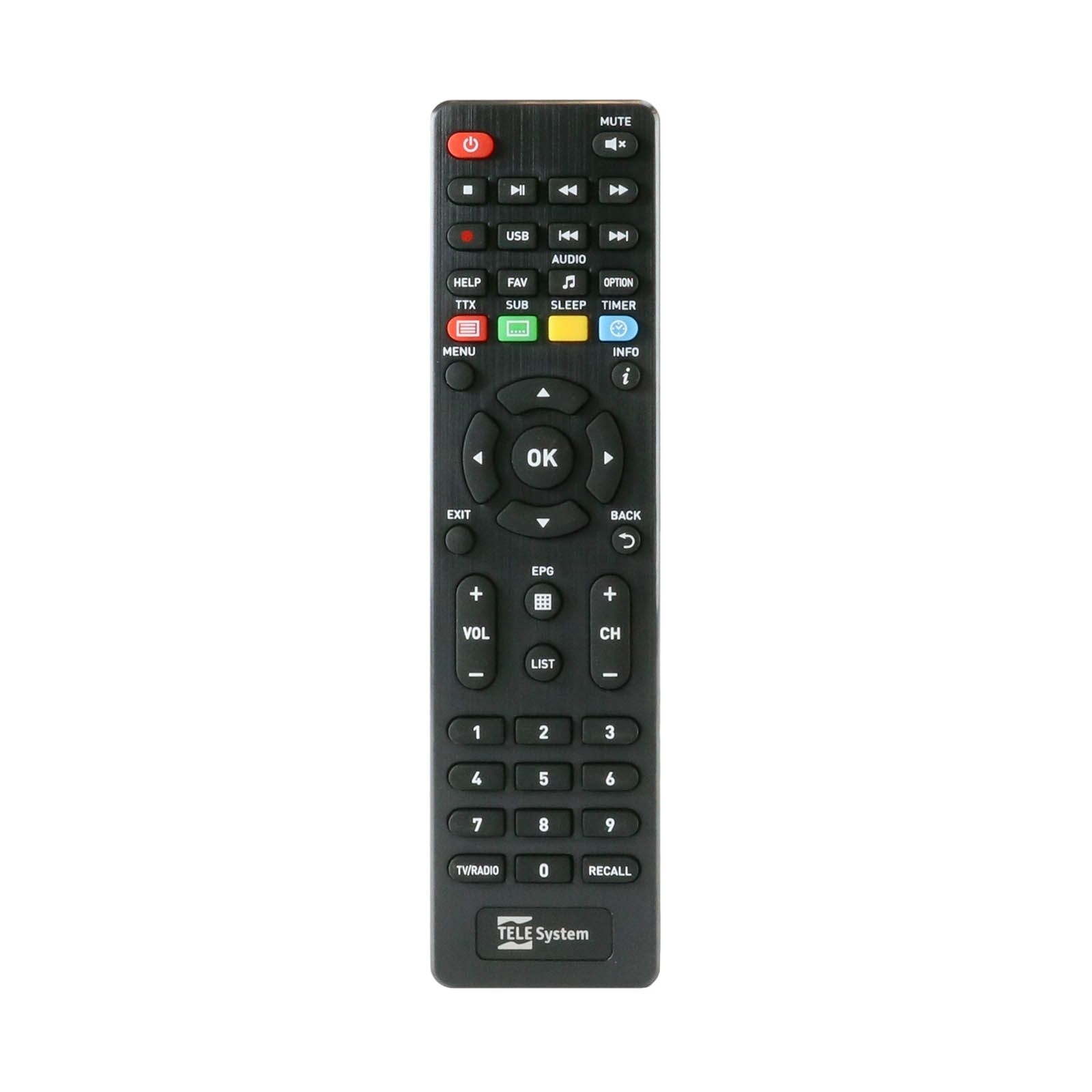 Telesystem TS9018 Full HD HEVC H.265 HDMI DVB-S2 Sat Receiver mit aktiver Tivusat HD Karte B-Ware