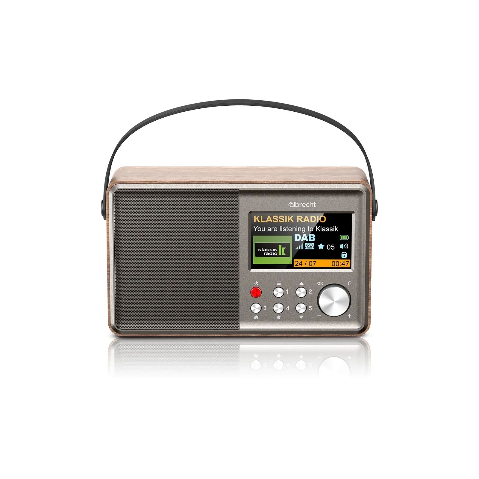 Albrecht DR862 das bedienerfreundliche Digitalradio DAB+/UKW Akku- oder Netzbetrieb mit Farbdisplay