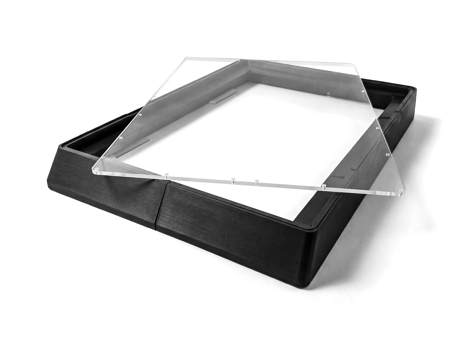 Flat Mount ASA mit Plexiglas schwarz für STARLINK STANDARD
