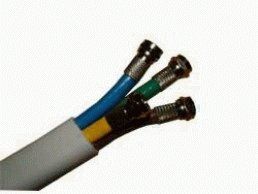 Koaxialkabel 7mm, 4-fach, Meterware, 100dB