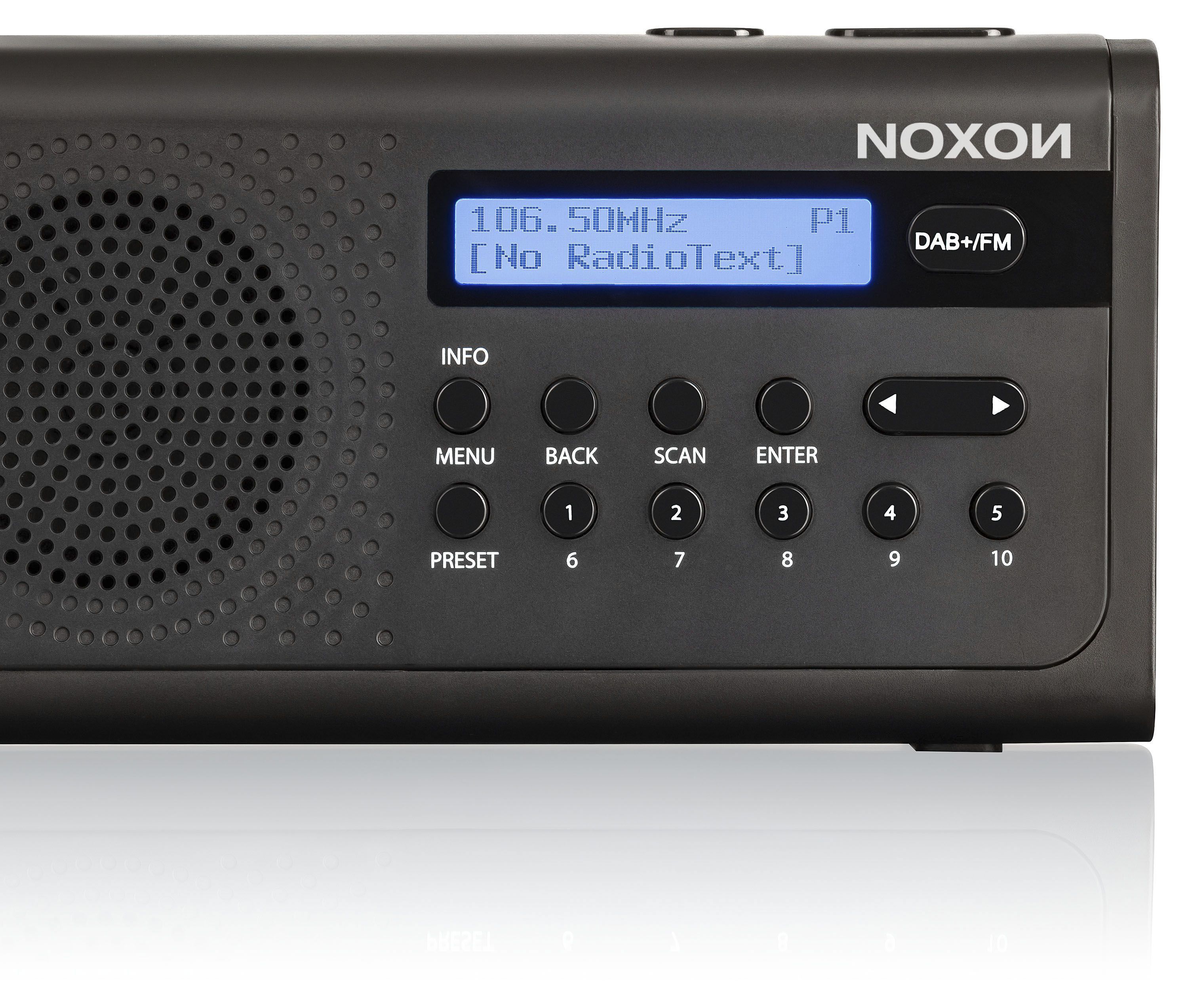 Noxon Rigi Schwarz - DAB+, UKW, 10 Favoriten, Netz-und Batteriebetrieb