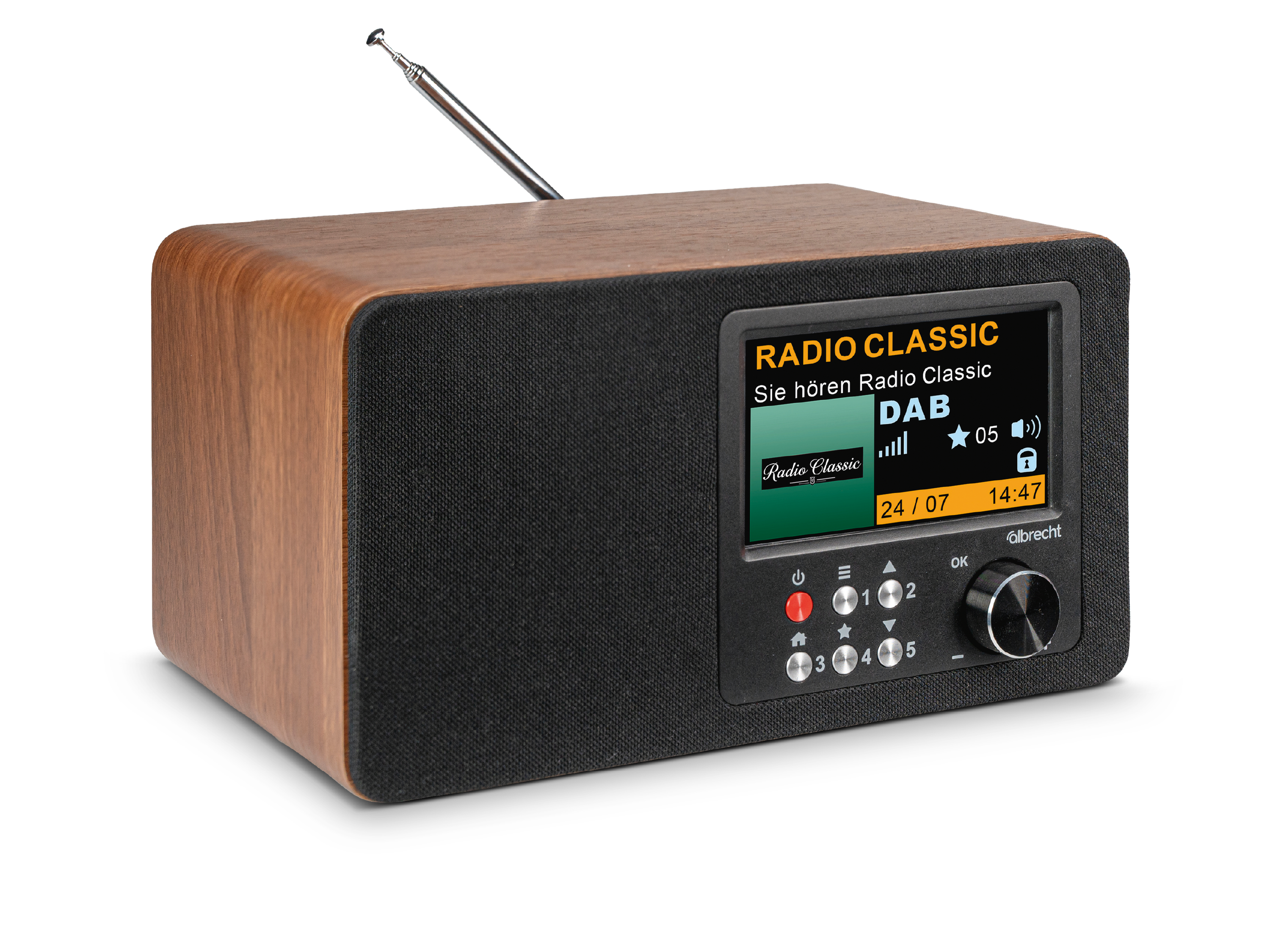 Albrecht DR863 Seniorenradio Mono DAB+/UKWGroßes 4,3" Farbdisplay, ASA, 4 Watt