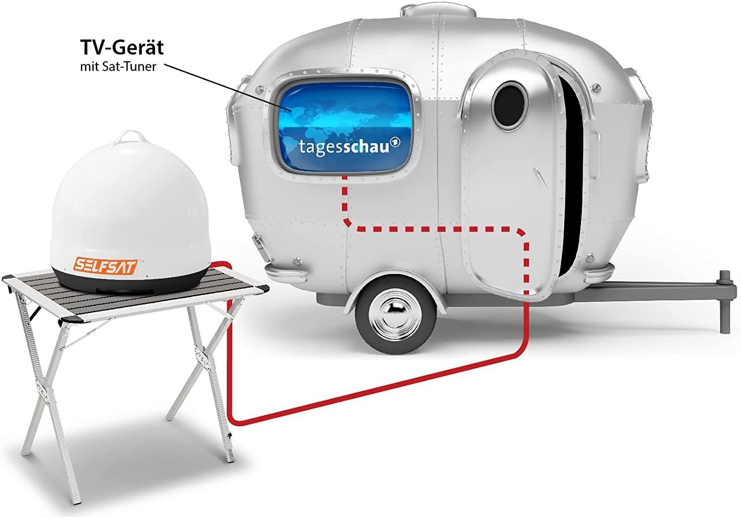 Selfsat SNIPE Mobil Camp Direct Portable mobile Satelliten-Antenne B-Ware