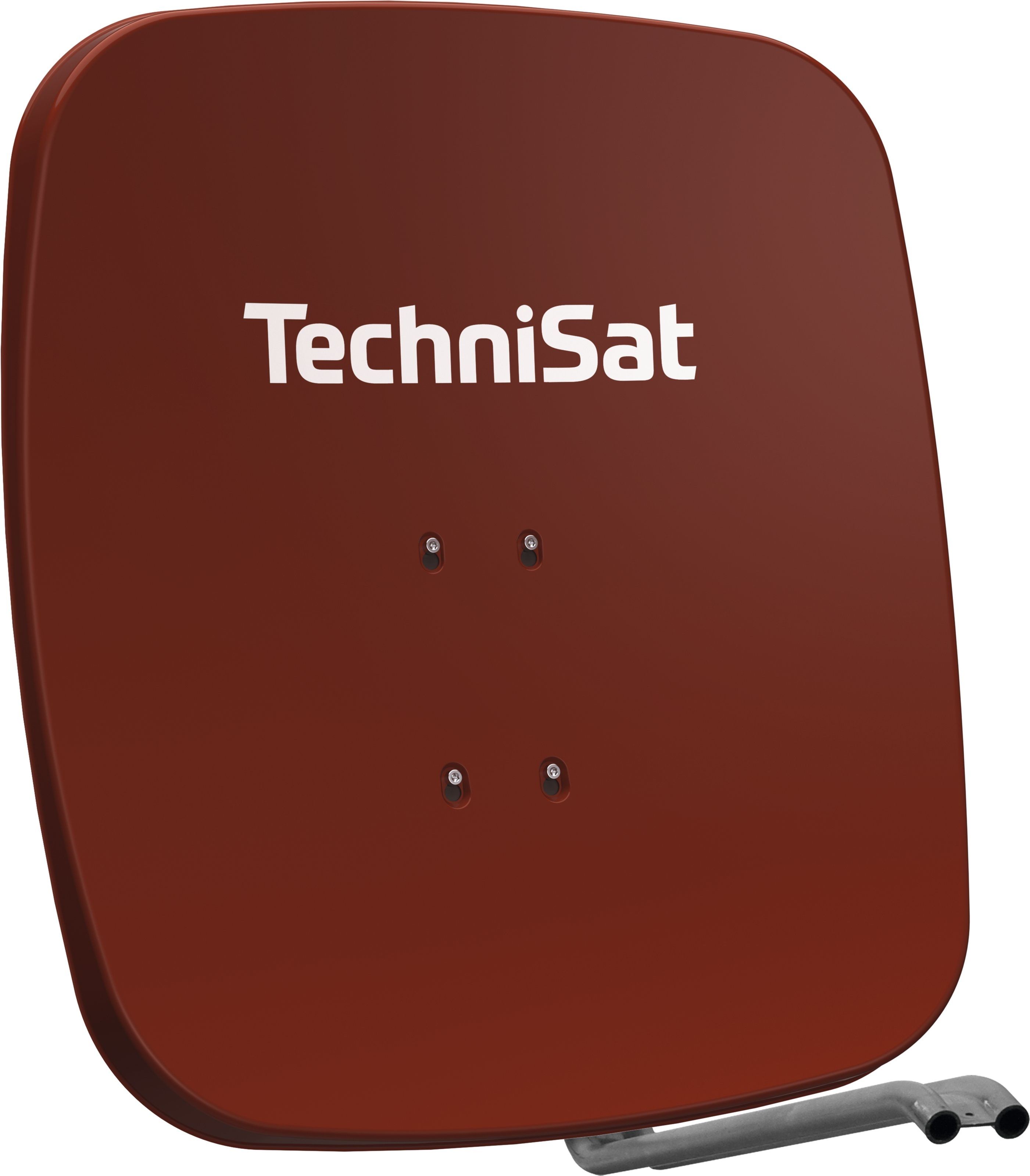 SATMAN 650 Plus mit AZ/EL-Halterung für UNYSAT-Universal-LNB rot