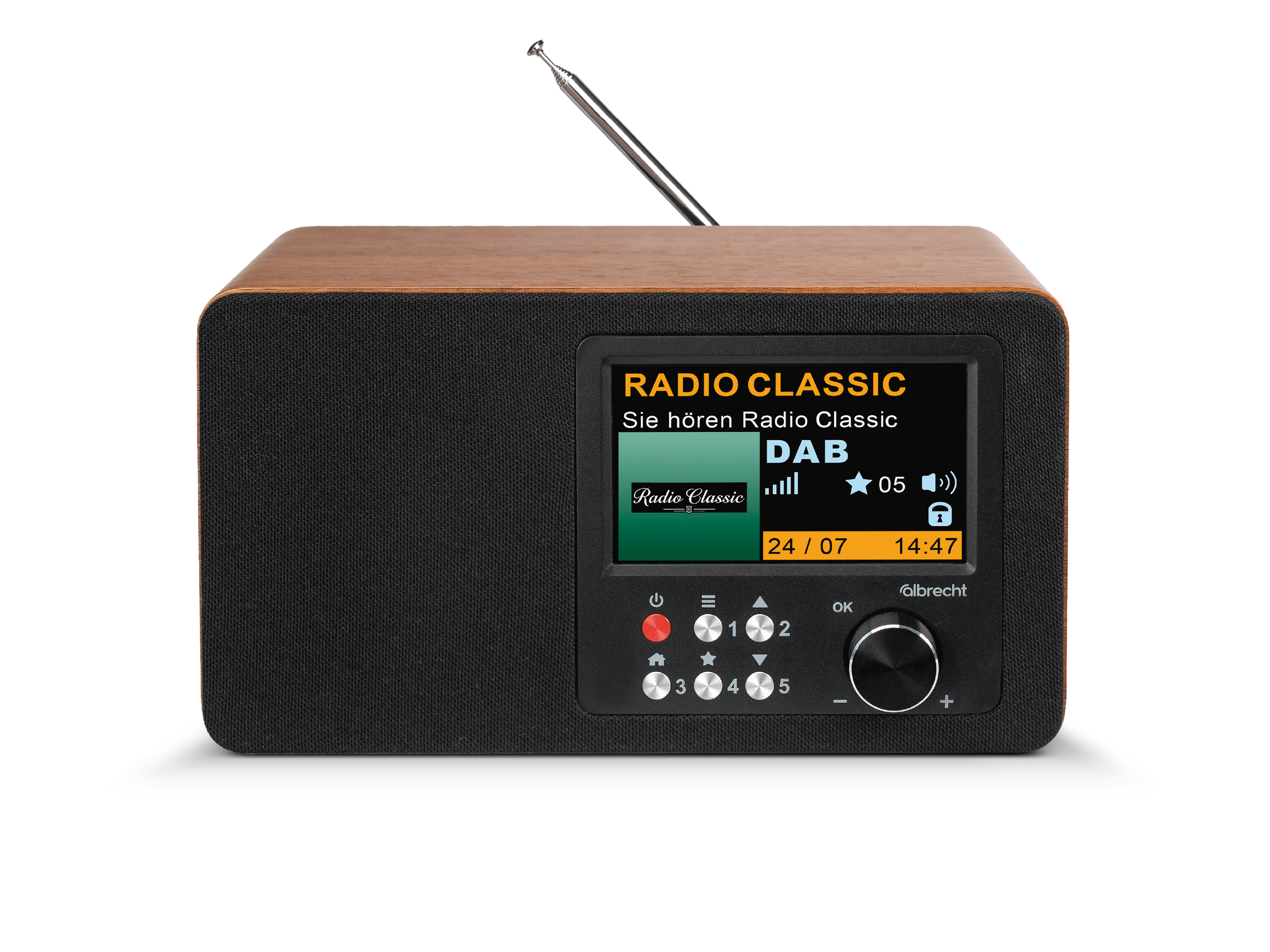 Albrecht DR863 Seniorenradio Mono DAB+/UKWGroßes 4,3" Farbdisplay, ASA, 4 Watt