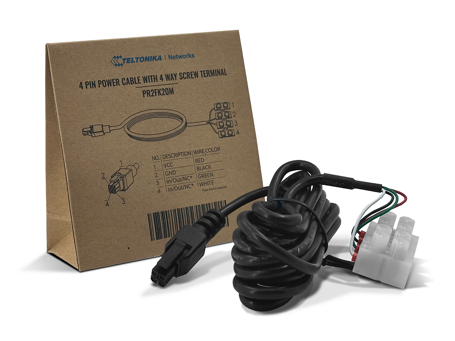 4-poliges Stromanschlusskabel PR2FK20M für SELFSAT MWR und Teltonika Router