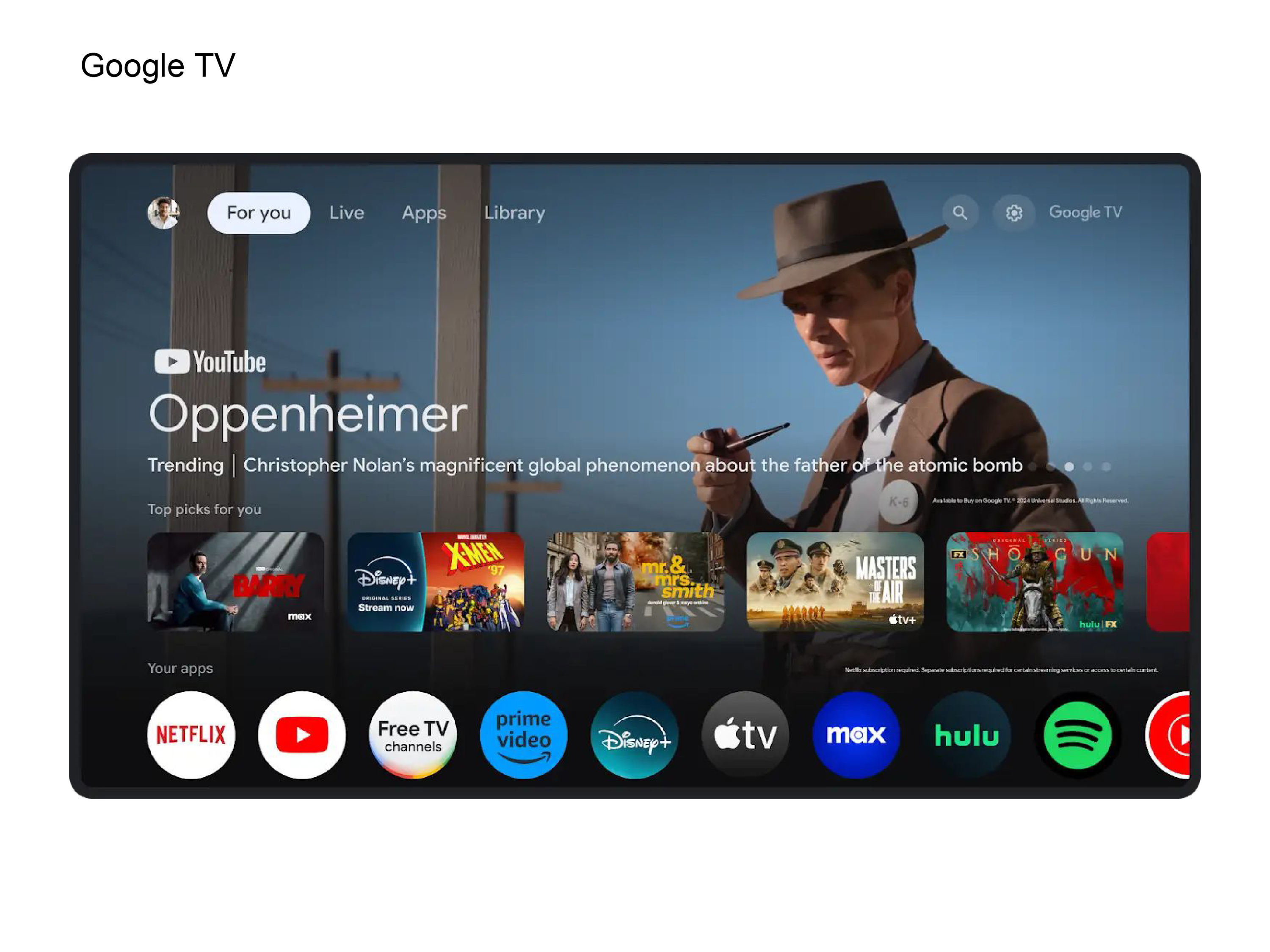 Homatics Dongle Lite 4K V2 Google TV Mediaplayer 4K UHD, WiFi, Bluetooth, Sprachfernbedienung, Dolby