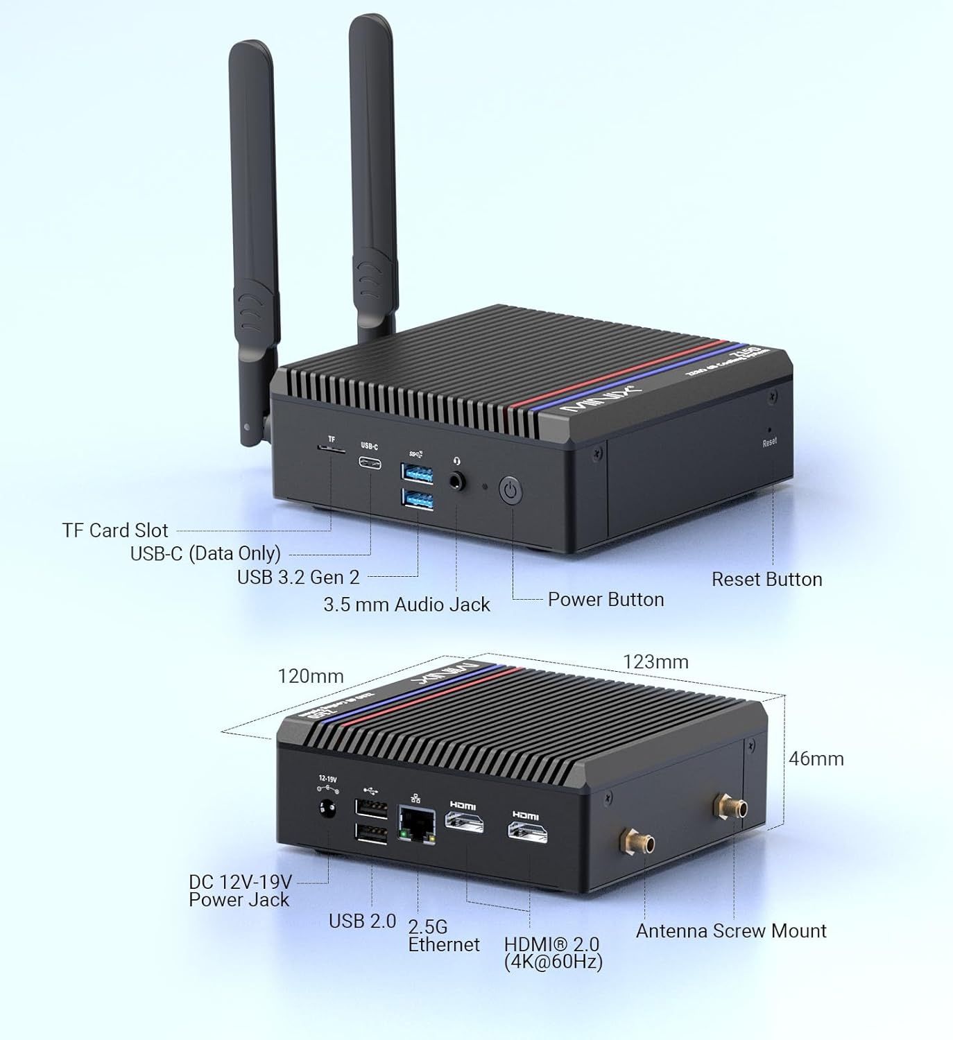 MINIX NEO Z150-0dB Mini PC, Intel N150, 16GB DDR4, 512GB M.2 PCIe Gen3 x 4 NVMe SSD Windows 11 Pro