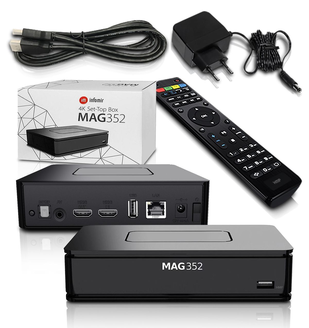 MAG 351/352 4K WLAN WiFi integriert DUAL BAND Streamer SET TOP BOX B-Ware