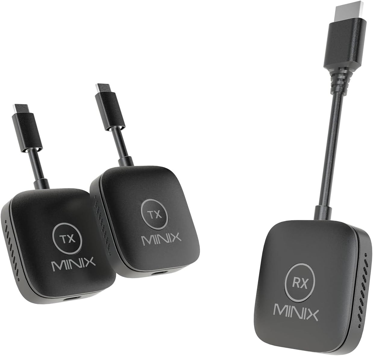 MINIX B21 Wireless HDMI – Zwei Sender & EIN Empfänger, Plug & Play Multi-Screen-Erweiterung