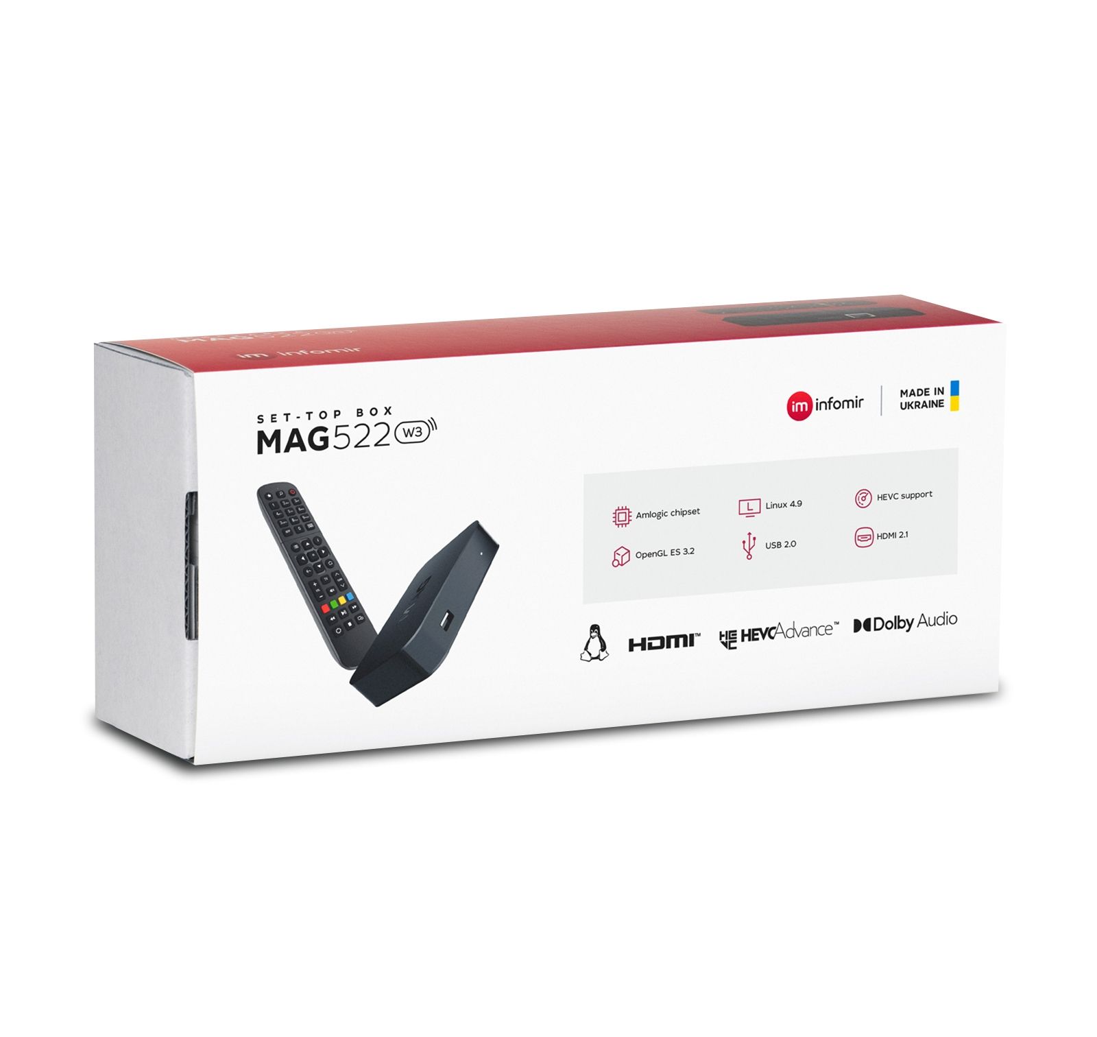 MAG 522w3 IP TV Internet Streamer HEVC H.265 WIFI 4K UHD 60FPS Linux B-Ware
