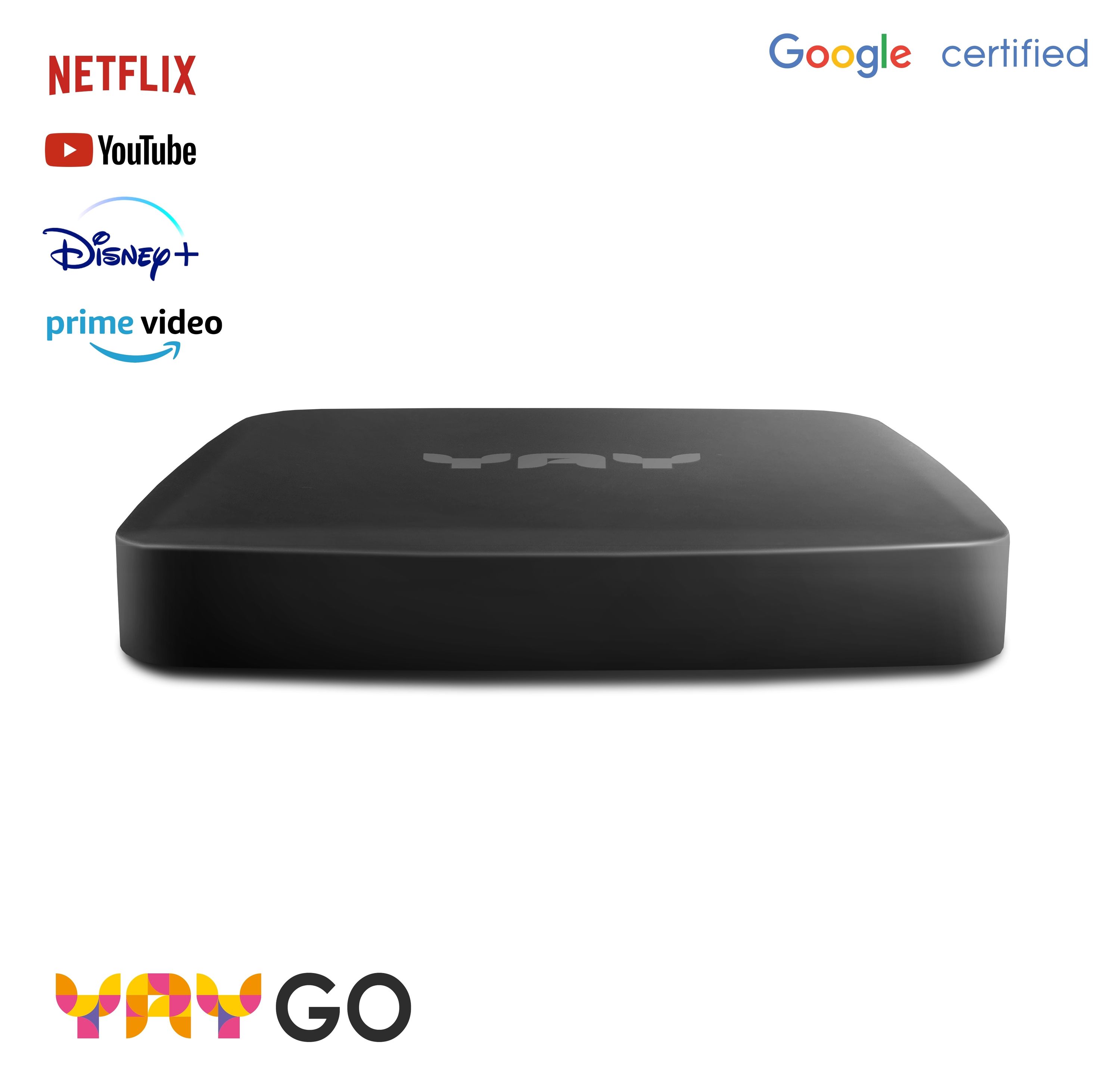 YAY GO Android TV HIGH-END 4K UHD Streaming Box Android 14 B-Ware