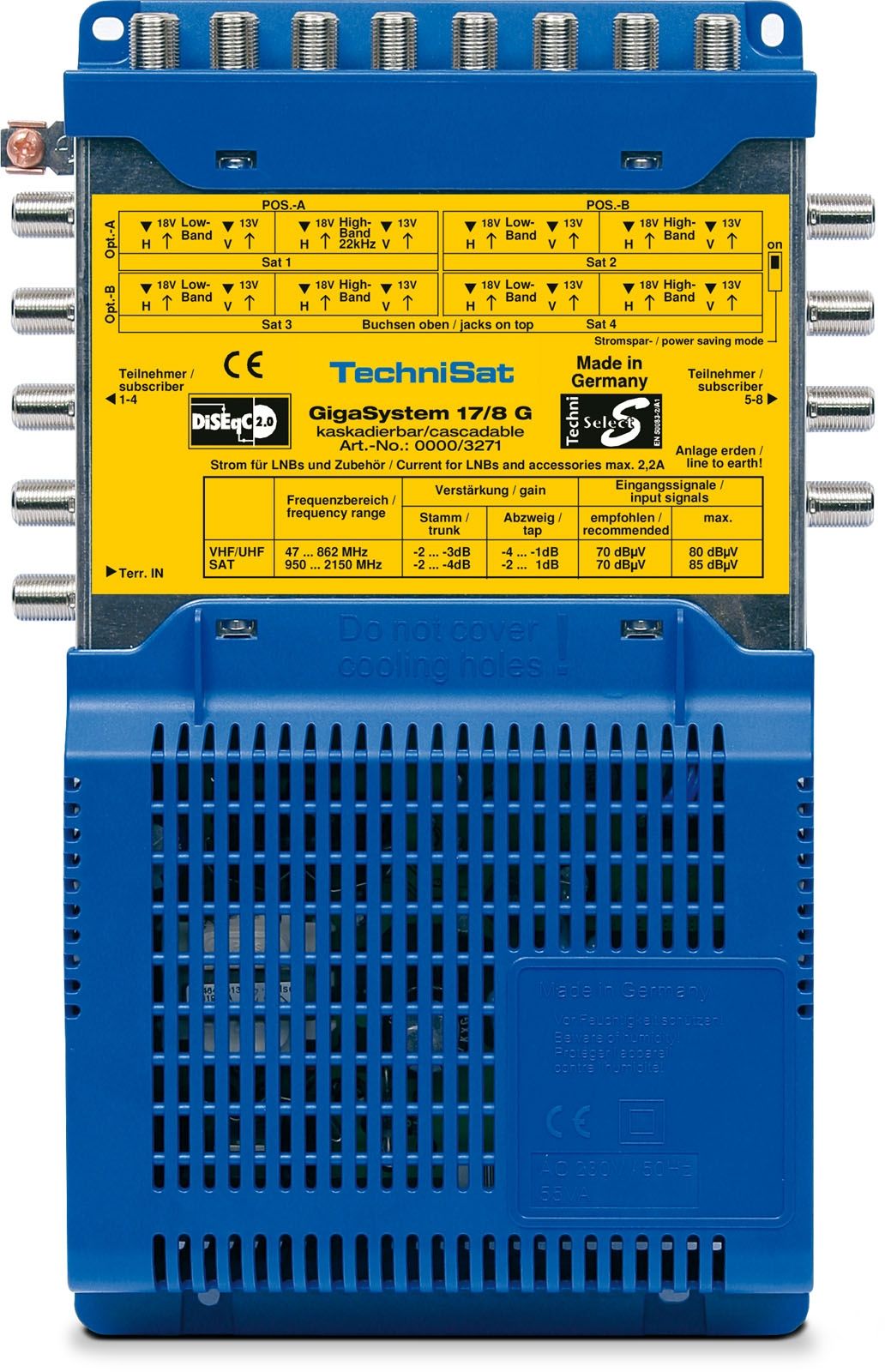 4019588032712 - TechniSat Multischalter GigaSystem 17 8G 4019588032712 - TechniSat Multischalter GigaSystem 17 8G