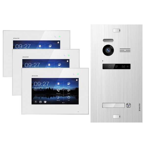 4260132682987 - Balter EVO SILVER Video-Türsprechanlage 3x7 Touchscreen 2-Draht BUS Komplettsystem für 1 Teilnehmer