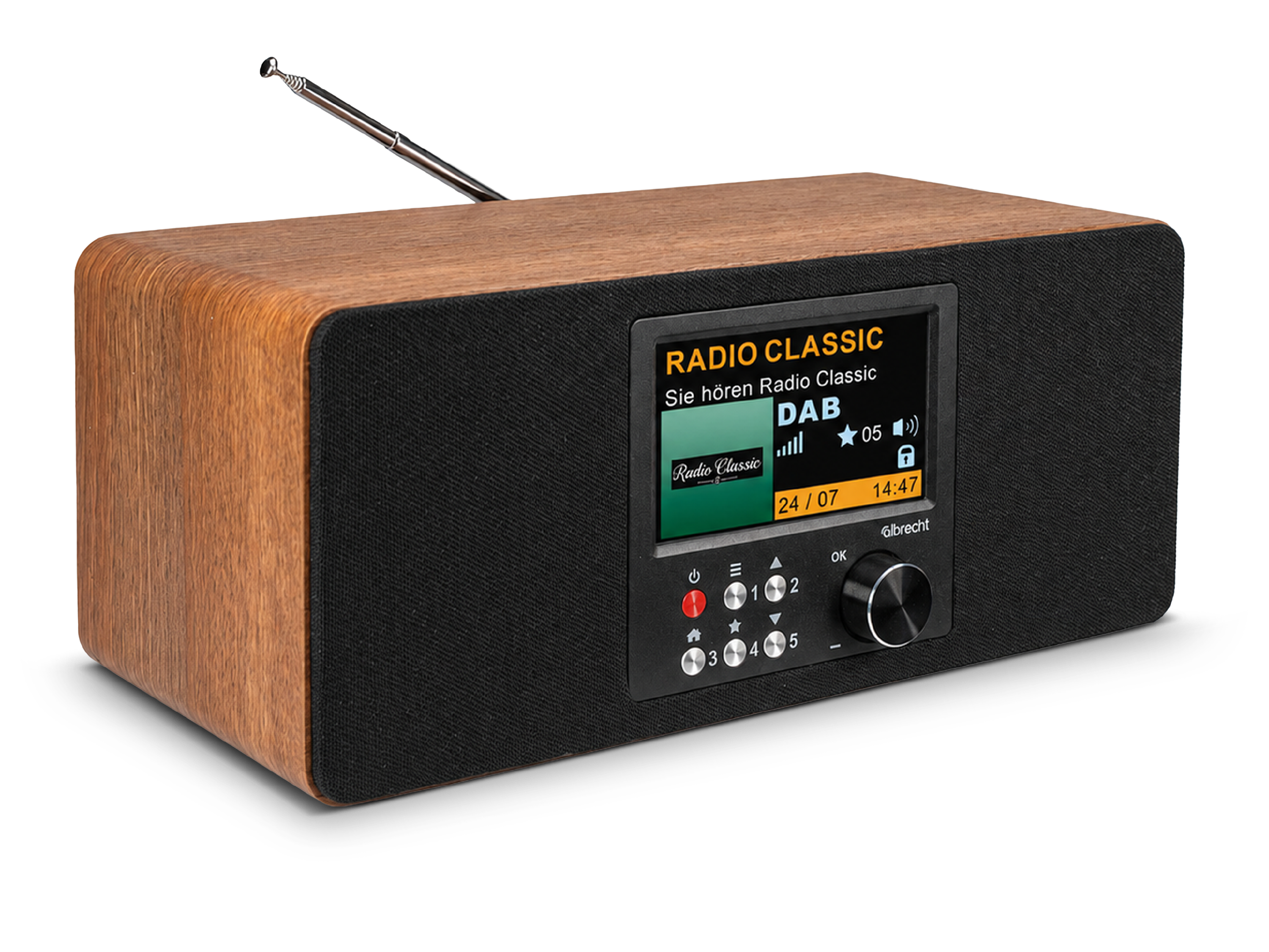 Albrecht DR864 Seniorenradio Stereo DAB+/UKWGroßes 4,3" Farbdisplay, ASA, 2 x 5 Watt