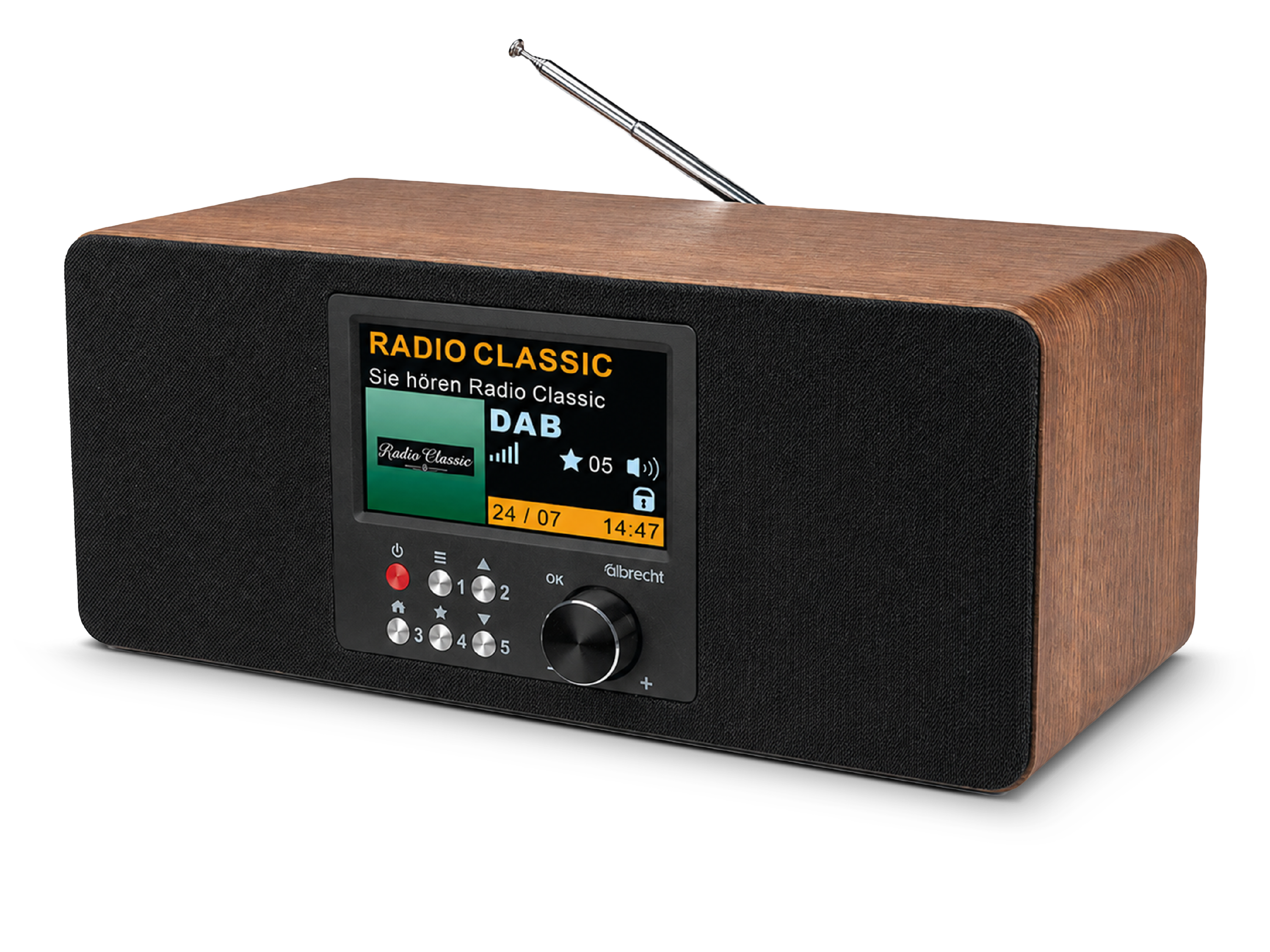 Albrecht DR864 Seniorenradio Stereo DAB+/UKWGroßes 4,3" Farbdisplay, ASA, 2 x 5 Watt