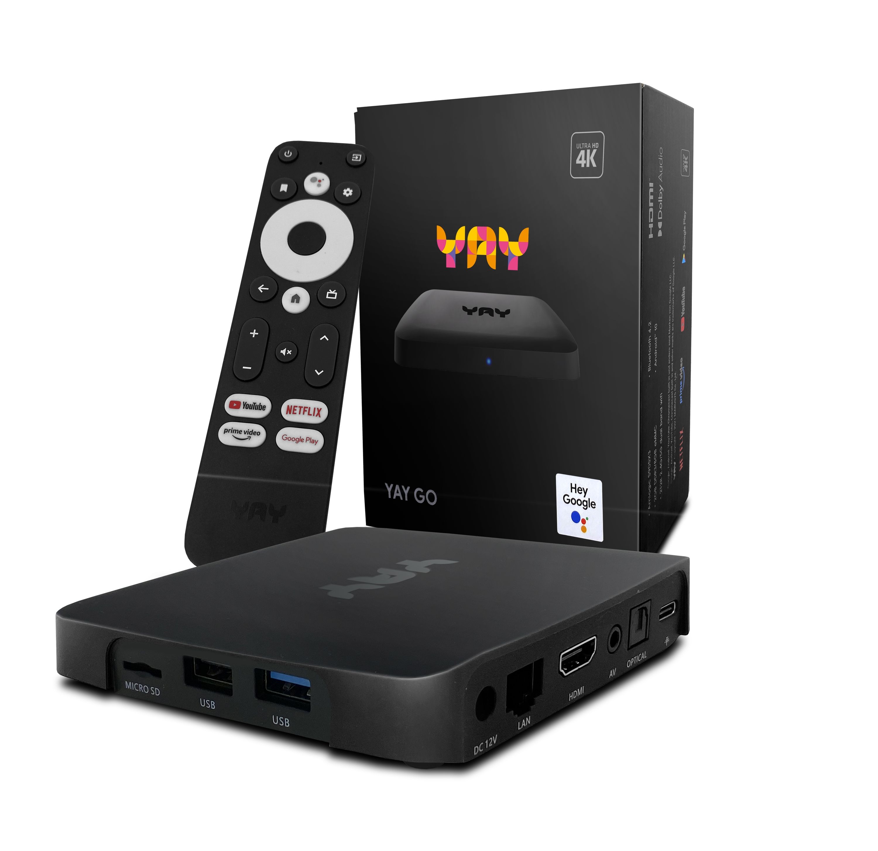 YAY GO Android TV HIGH-END 4K UHD Streaming Box Android 14 B-Ware