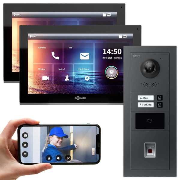 4255573305663 - GOLIATH IP modulare Video Türsprechanlage Anthrazit Unterputz Set für 2 Familienhaus 2x 10 Monitor S 4255573305663 - GOLIATH IP modulare Video Türsprechanlage Anthrazit Unterputz Set für 2 Familienhaus 2x 10 Monitor S