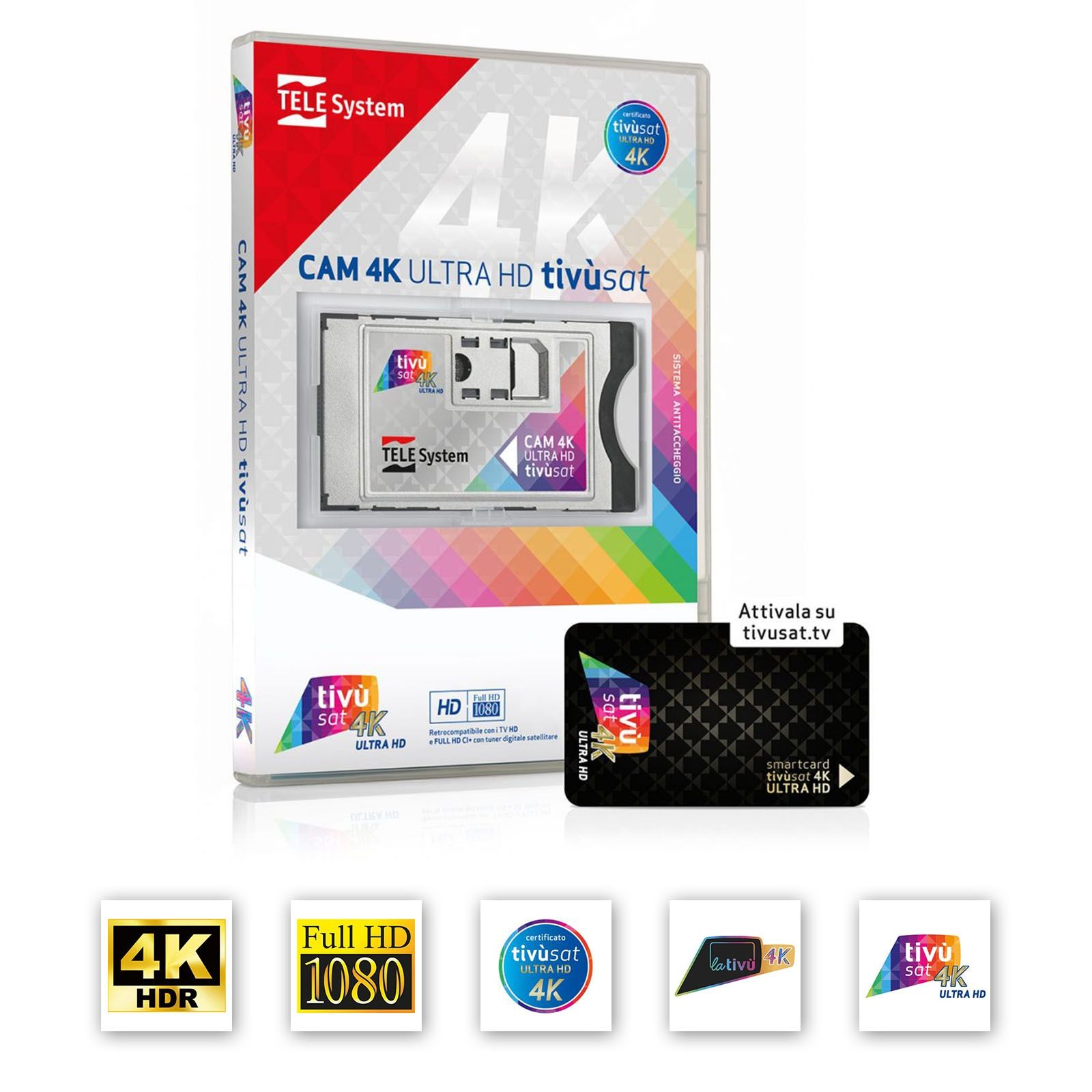 8051511391431 - TiVusat Telesystem SmarCam 4K ULTRA HD CI+ inkl Schwarz Smartkarte 8051511391431 - TiVusat Telesystem SmarCam 4K ULTRA HD CI+ inkl Schwarz Smartkarte