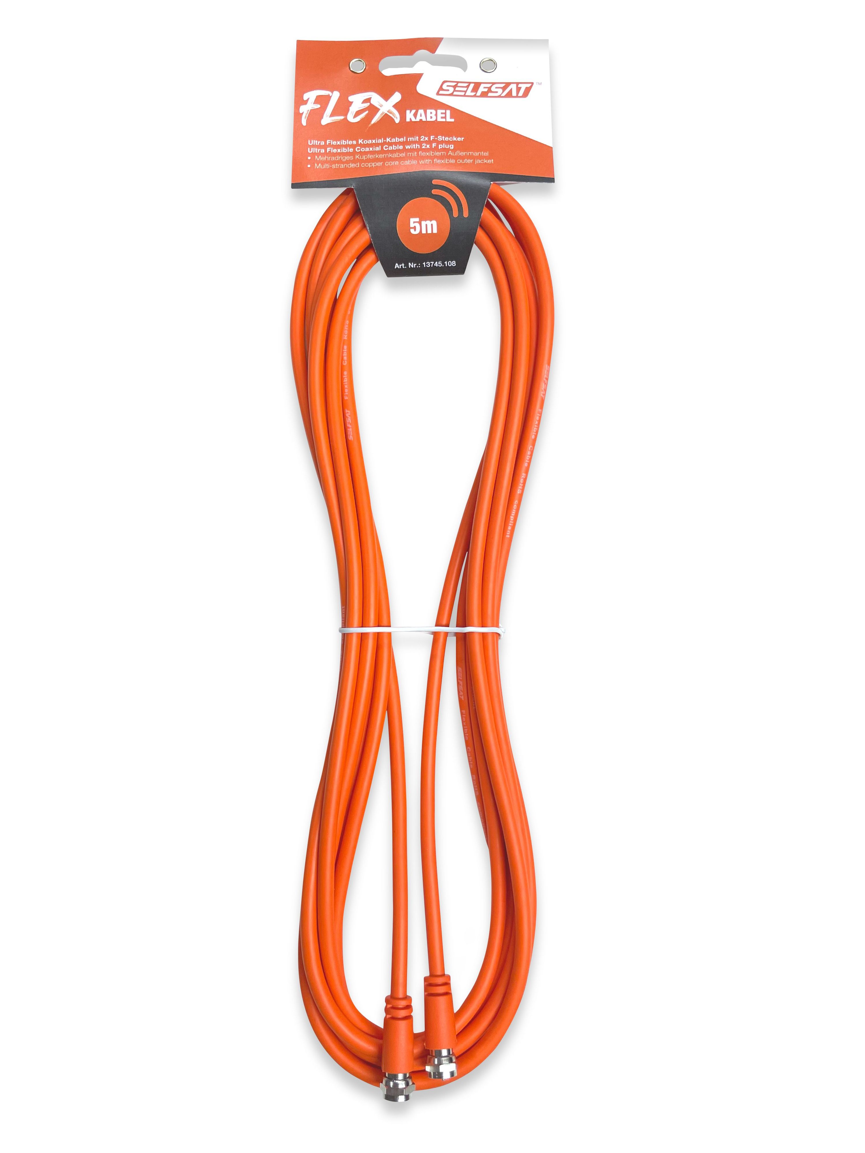 I DO IT Selfsat Ultra Flexibles Koax-Kabel mit 2 x F-Stecker 1,5-20 Meter