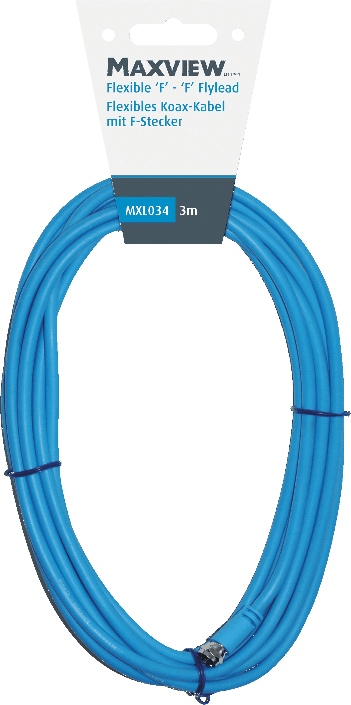 Maxview flexibles Sat-Kabel mit F-Anschlüssen 10,0 m