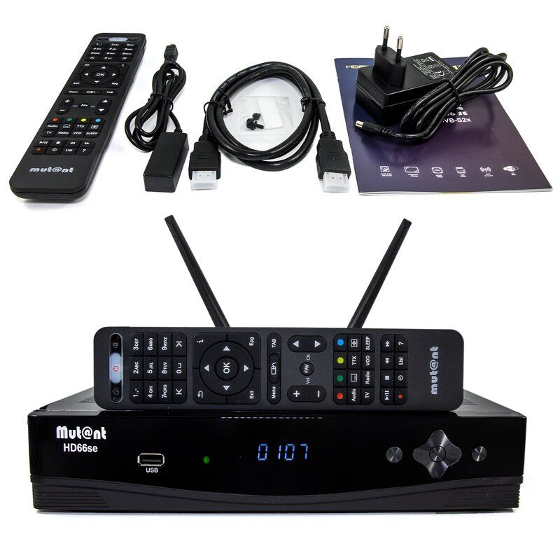 Mutant HD66 SE 4K UHD Linux E2 Sat-Receiver 2x DVB-S2X, PVR, WiFi, LAN, MicroSD, CA, USB B-Ware