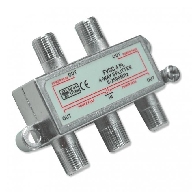 4043089042147 - SAT-Verteiler 4-fach Splitter F-Anschlüsse 4043089042147 - SAT-Verteiler 4-fach Splitter F-Anschlüsse