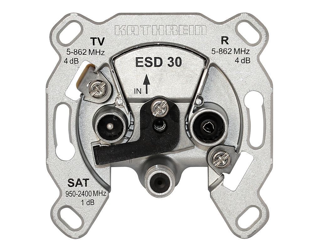 4021121140617 - KATH Antennendose Stich 3fach ESD 30 2x5-862+950-2400MHz AD1dB