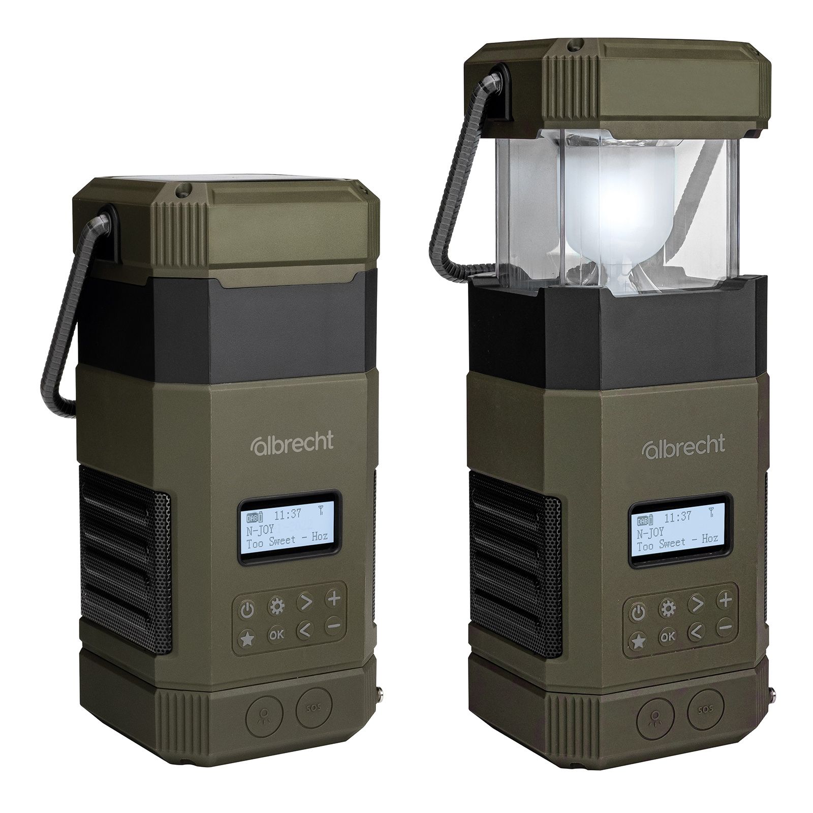Albrecht DR 114 DAB+ Outdoor-Radio mit Camping-Lampe, UKW, SOS, Taschenlampe, Solar, PowerBank