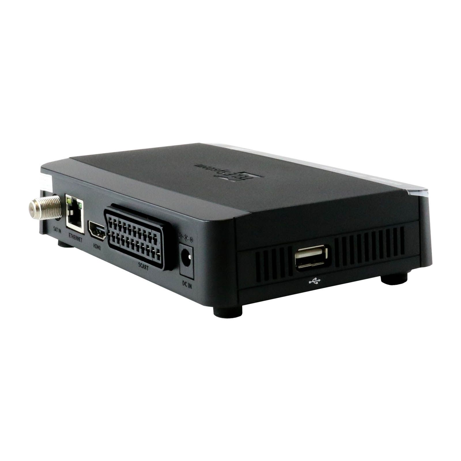 Telesystem TS9018 Full HD HEVC H.265 HDMI DVB-S2 Sat Receiver mit aktiver Tivusat HD Karte B-Ware