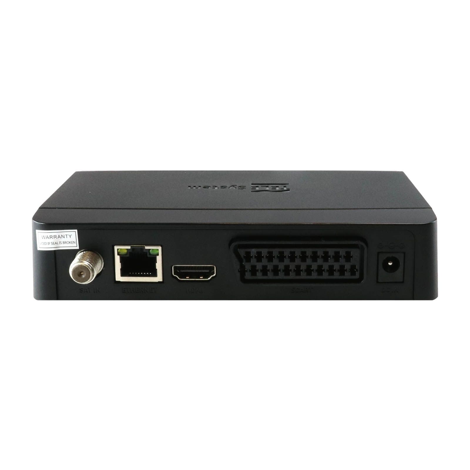Telesystem TS9018 Full HD HEVC H.265 HDMI DVB-S2 Sat Receiver mit aktiver Tivusat HD Karte B-Ware