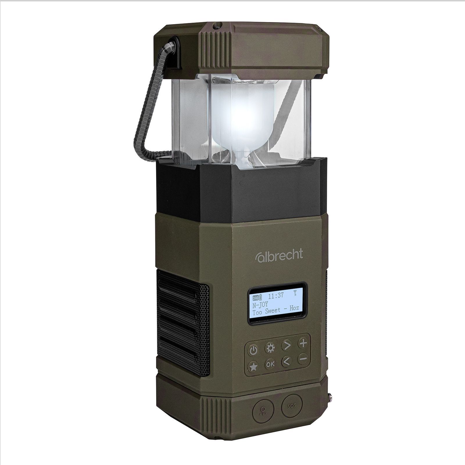 Albrecht DR 114 DAB+ Outdoor-Radio mit Camping-Lampe, UKW, SOS, Taschenlampe, Solar, PowerBank