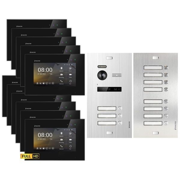4255573305250 - BALTER EVO HD Video Türsprechanlagen Silber Schwarz 9-12 Familienhaus Set 11x 7 LCD Monitor 4255573305250 - BALTER EVO HD Video Türsprechanlagen Silber Schwarz 9-12 Familienhaus Set 11x 7 LCD Monitor