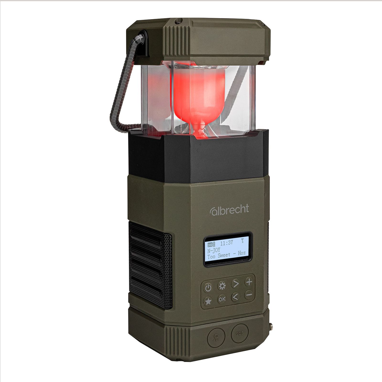 Albrecht DR 114 DAB+ Outdoor-Radio mit Camping-Lampe, UKW, SOS, Taschenlampe, Solar, PowerBank