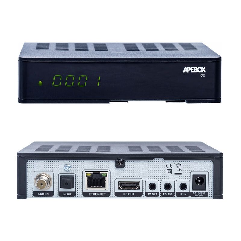 Apebox S2 Full HD 1080p H.265 LAN DVB-S2 Sat Multimedia IP Receiver B-Ware