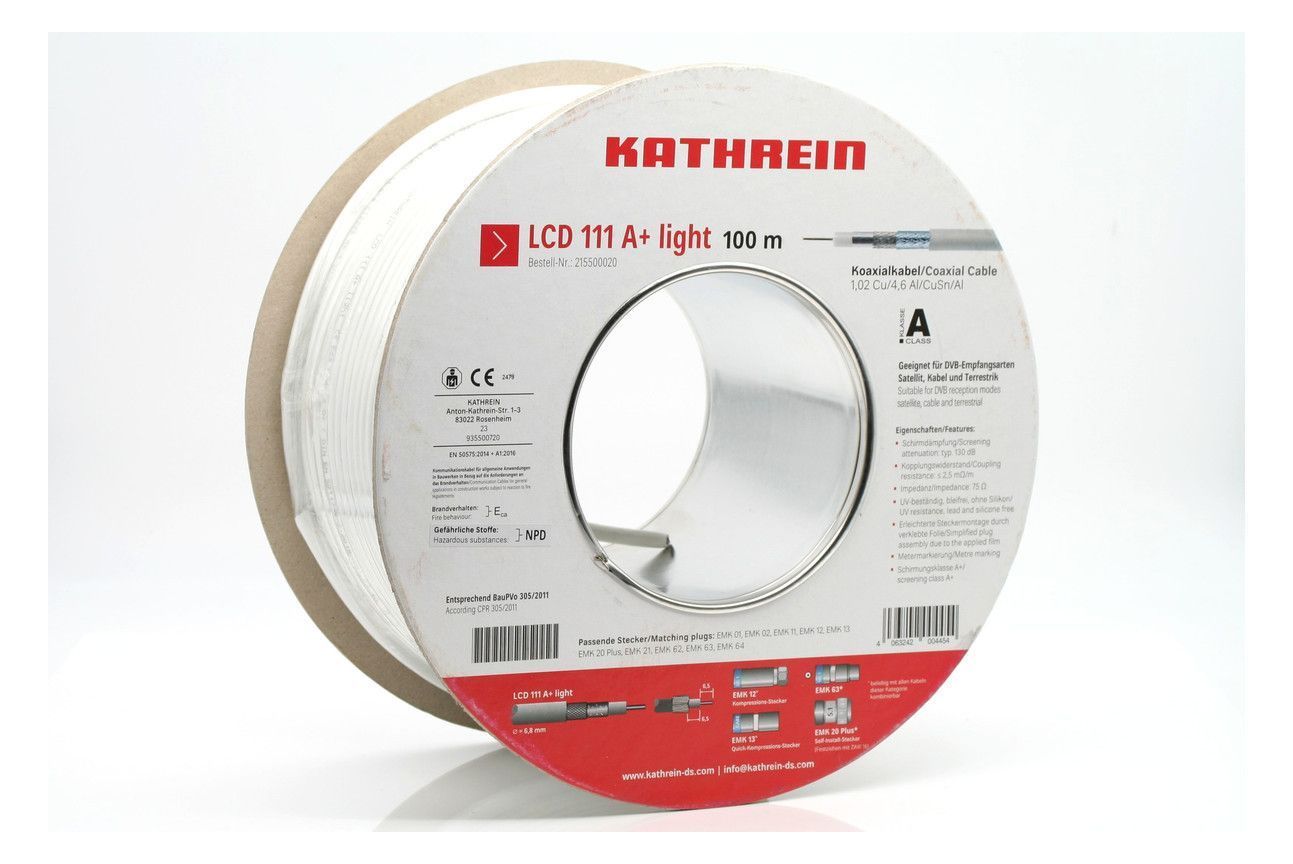 Kathrein LCD 111 A+ light Koaxkabel 100m Spule Ø 6,9 mm