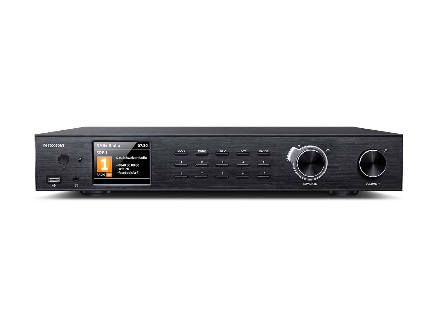 Noxon A 571 schwarz, Internetradio, DAB+, UKW Tuner, Spotify, Bluetooth, USB, LAN + WLAN