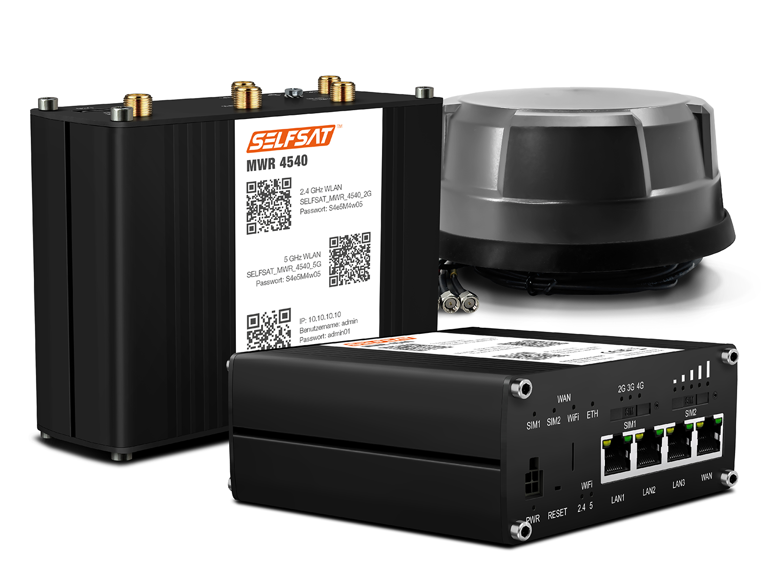 SELFSAT MWR 4540 4G Cat 6 WLAN Router bis 300 Mbps inkl. Panorama ...