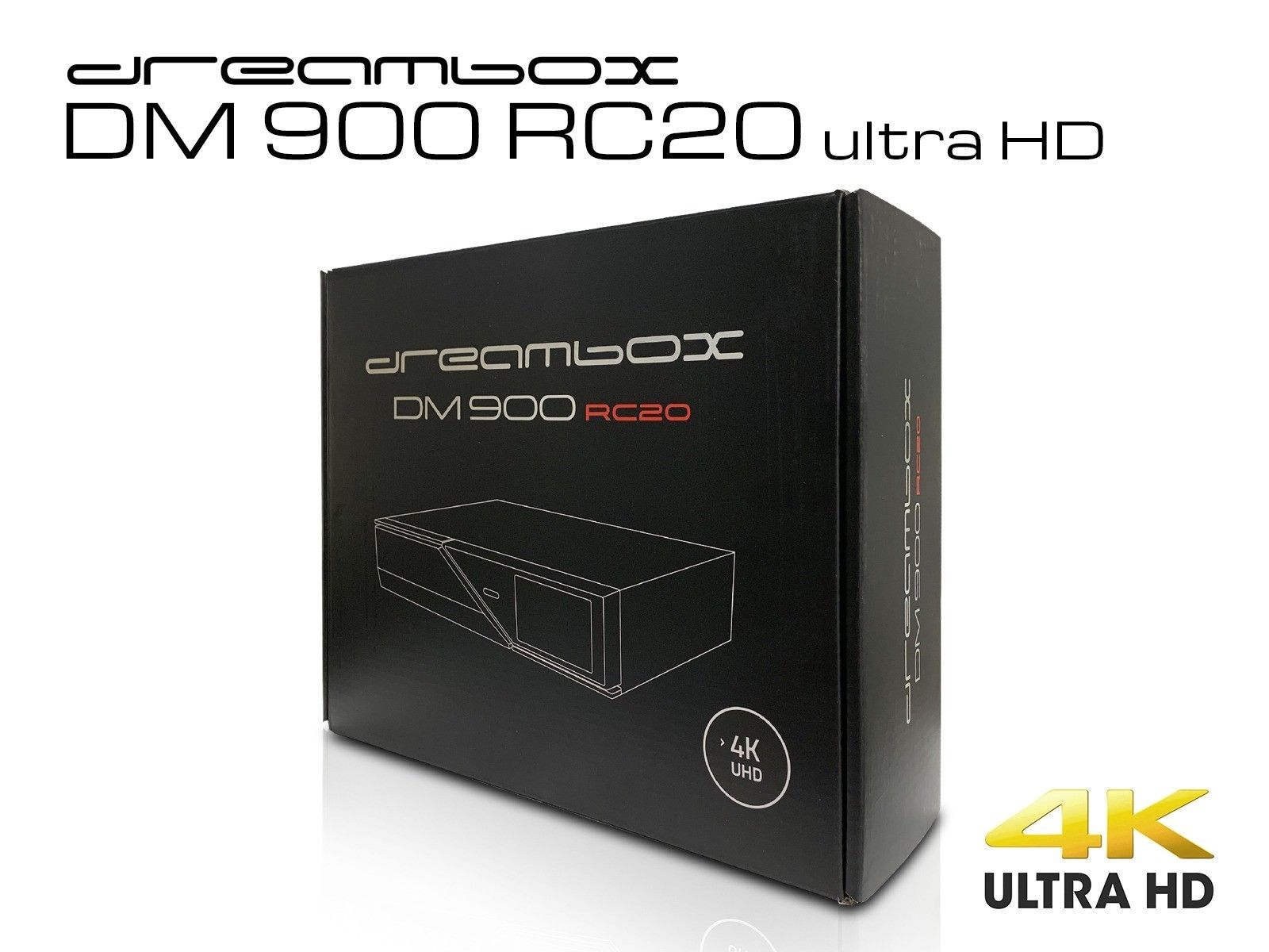 Dm900 Dreambox DM900 RC20 UHD 4K 1x Dual DVB-S2X MS Tuner 2 TB HDD E2 Linux ...