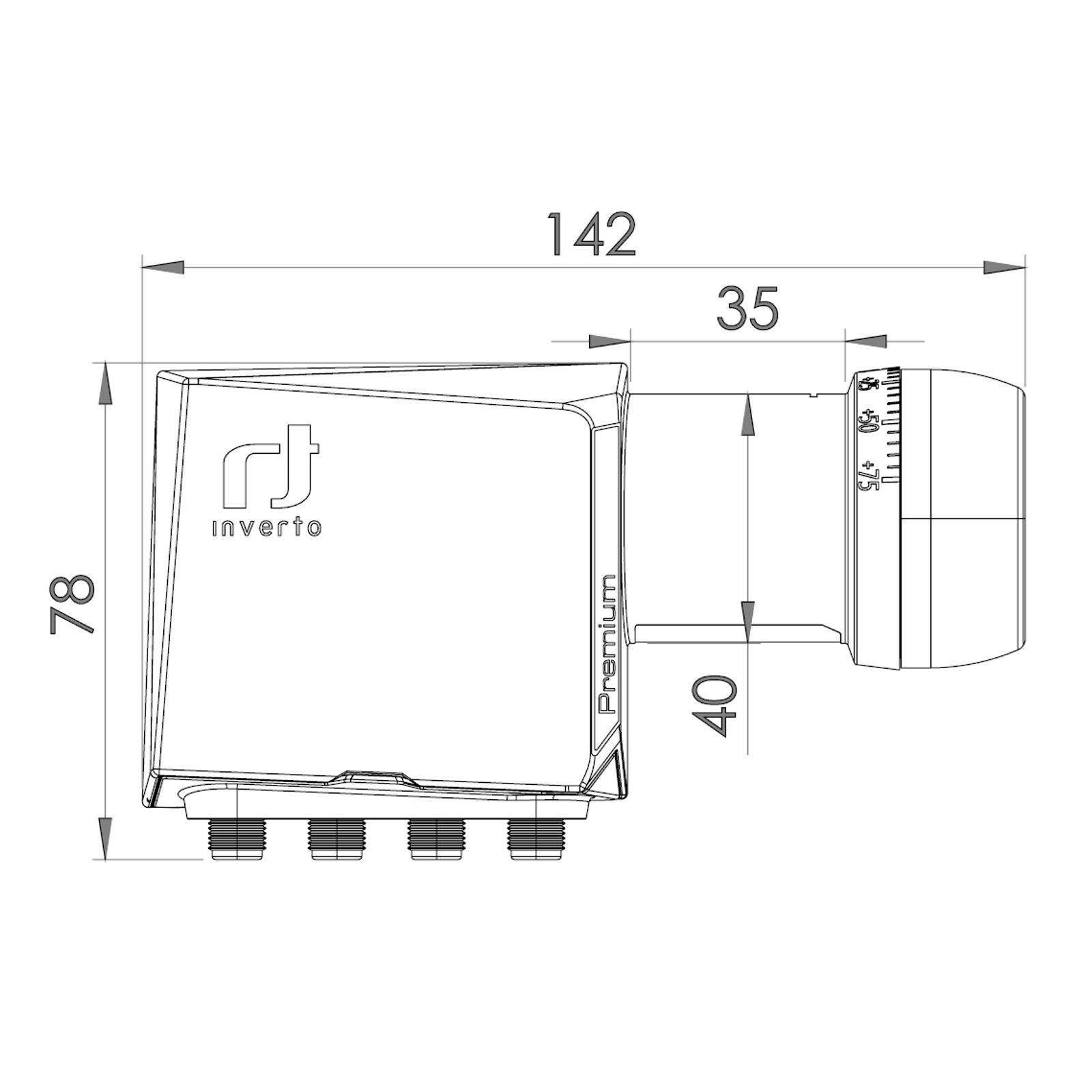 Inverto Quattro universal Premium LNB IDLP-QTL413-PREMU-OPN Quattro LNB ...