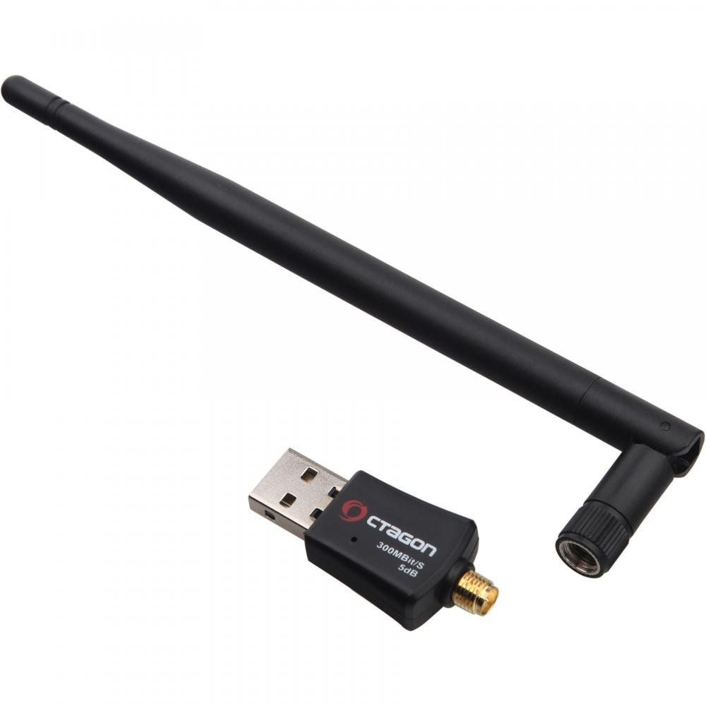 Octagon WL018 Adattatore WLAN USB 2.0 300Mbps Chipset RT8192cu - WiFi Per Ricevitori Satellitari, PC E Notebook, Compatibile Enigma2
