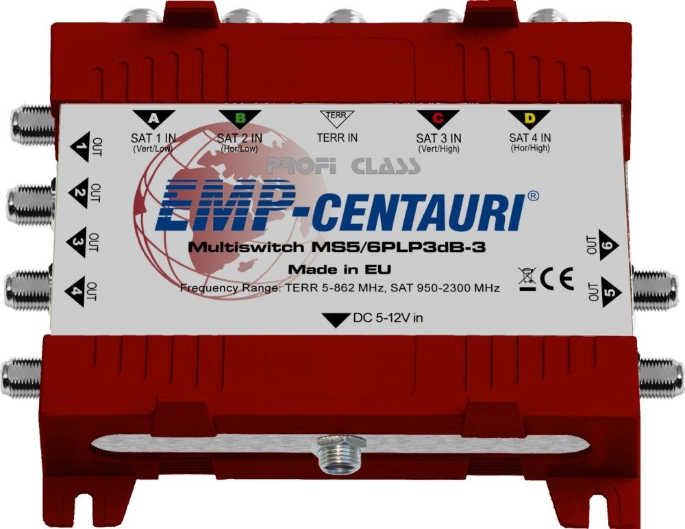 PREMIUMX Multischalter 5/8 Switch Netzteil Inkl. 4x 22 KHz Tone Generatoren Sat-Multischalter
