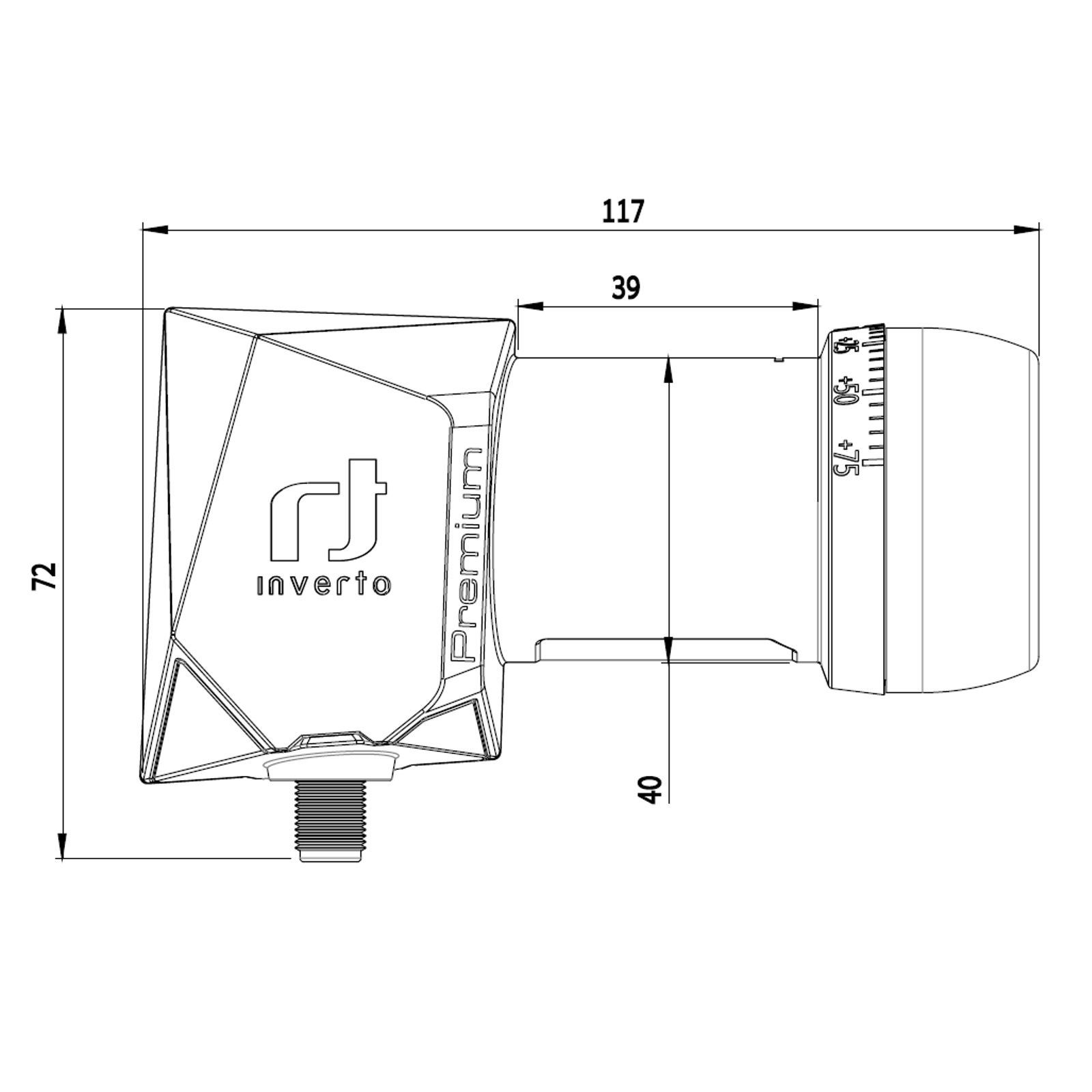 Inverto Single universal Premium LNB IDLP-SNL413-PREMU-OPN Single LNB ...